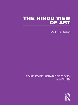cover image of The Hindu View of Art